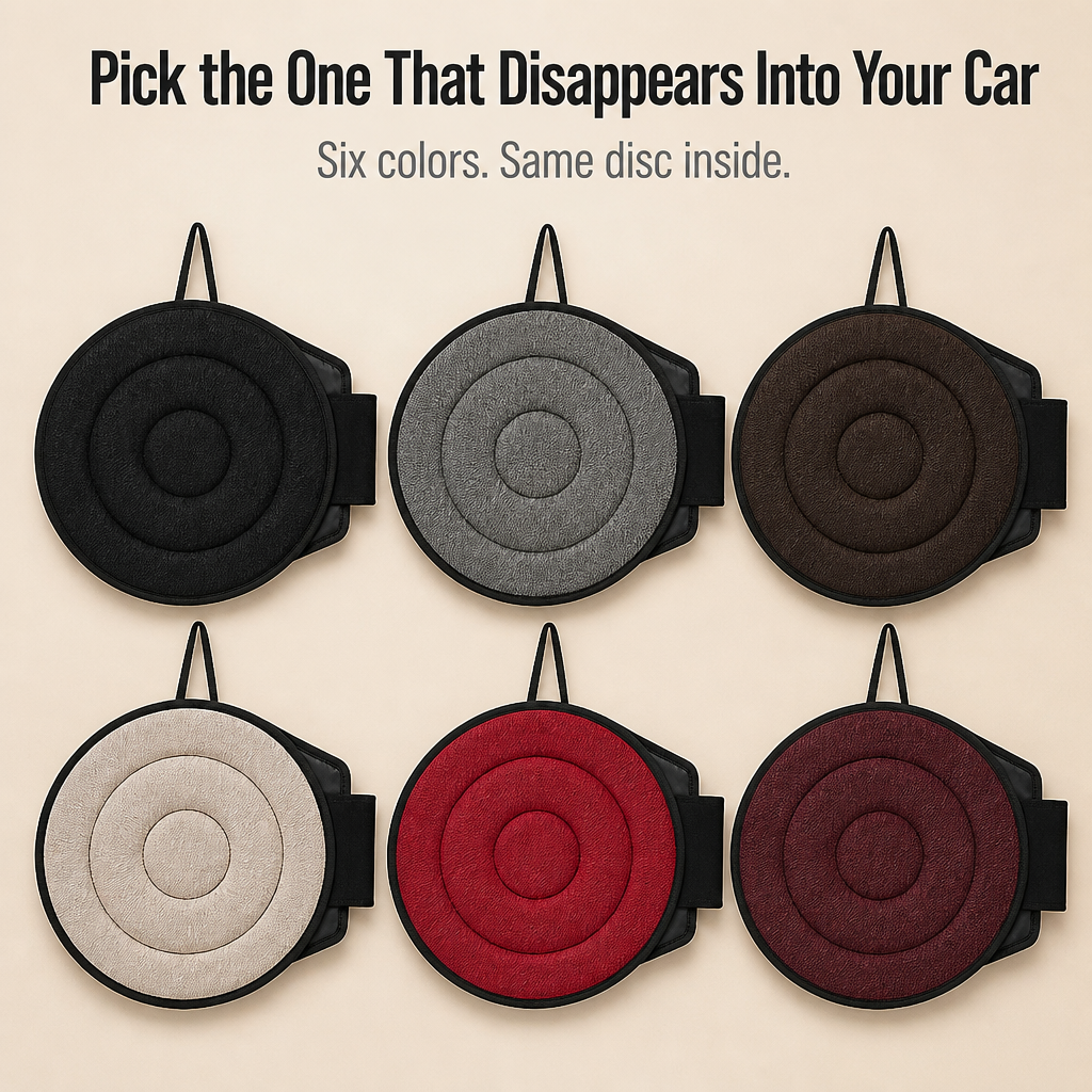 RevolveEase™ — Slide Into and Out of Any Seat Without the Knee-Twisting Grind