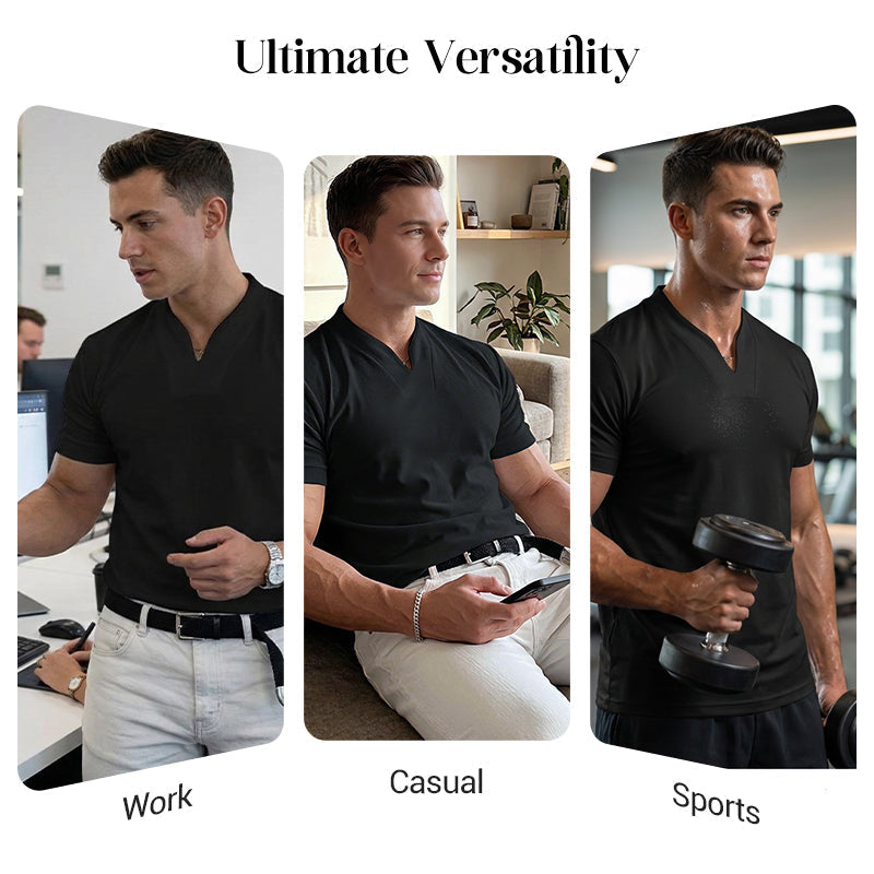 ValorVibe™ Men’s Business Casual V-Neck — Look Razor-Sharp and Feel Unstoppable All Day