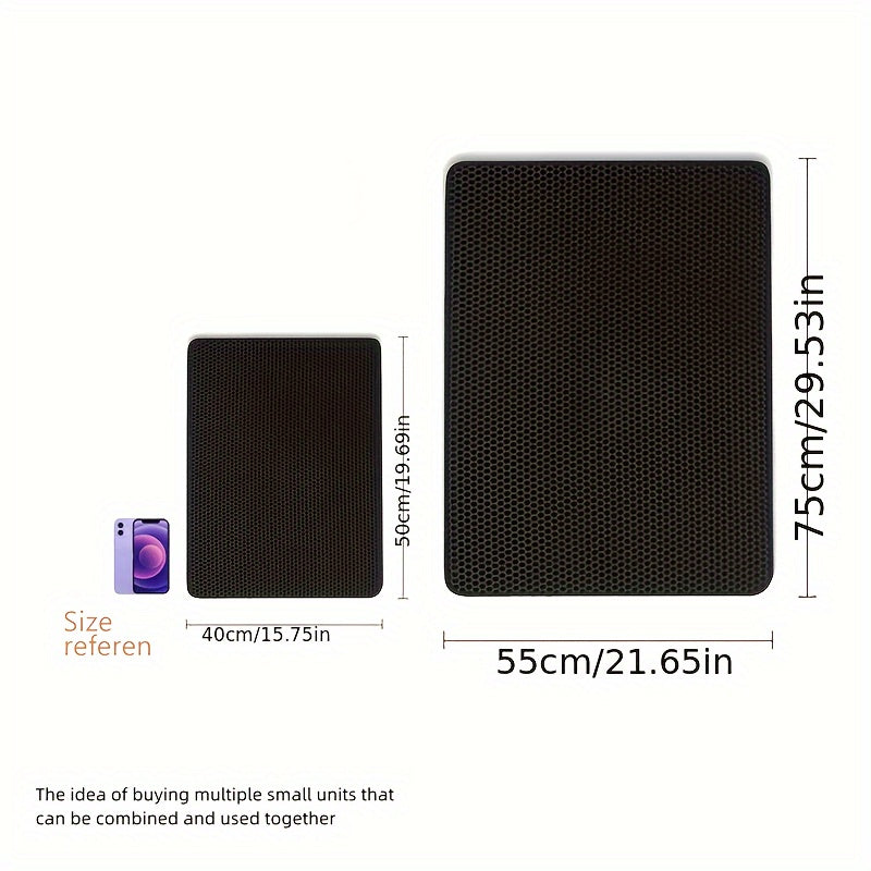 PurrfectClean - Waterproof Honeycomb Cat Litter Mat with Odor Control