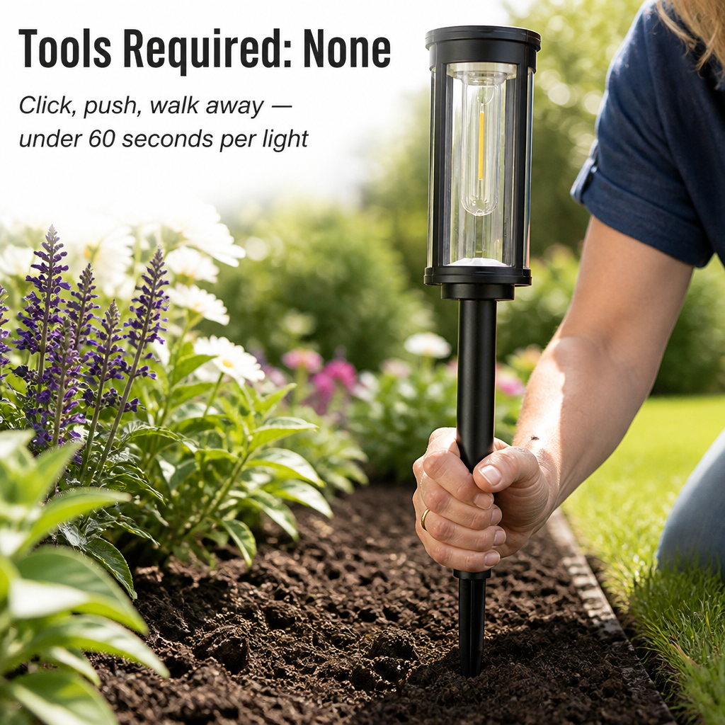 LumaRay™ — Illuminate Your Garden Path for 12 Straight Hours on a Single Day's Charge