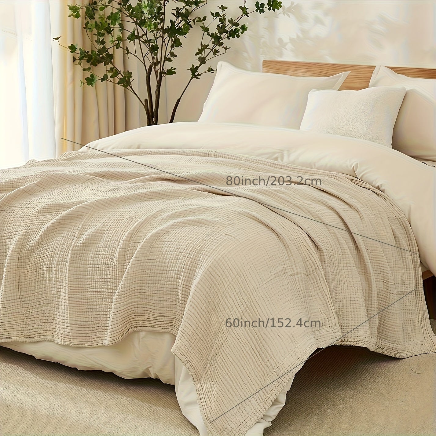 BreezyCozy – Lightweight 6-Layer Cotton Blanket for All-Year Comfort