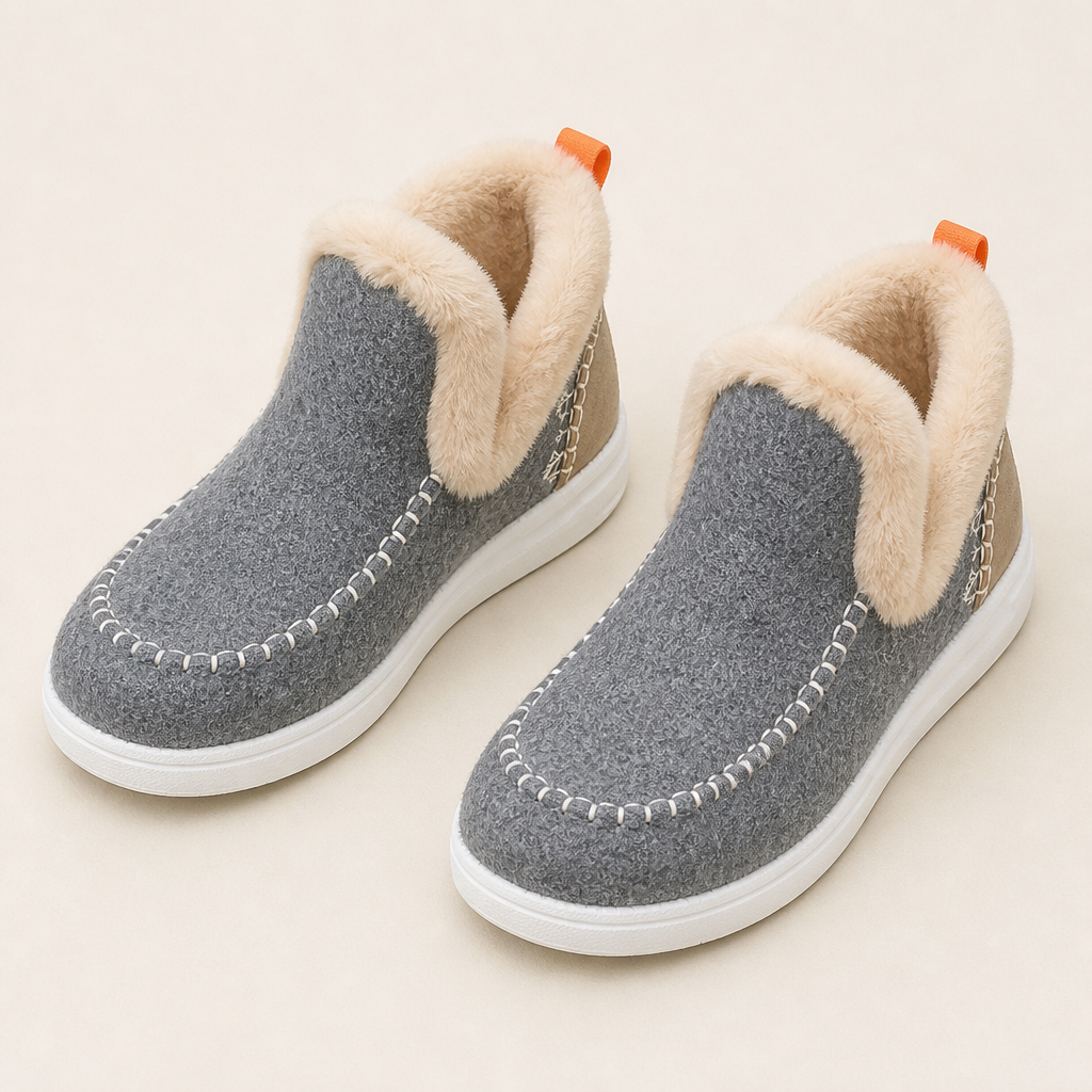 StrideEase™ – Warm Faux Fur-Lined Slip-On Winter Boots