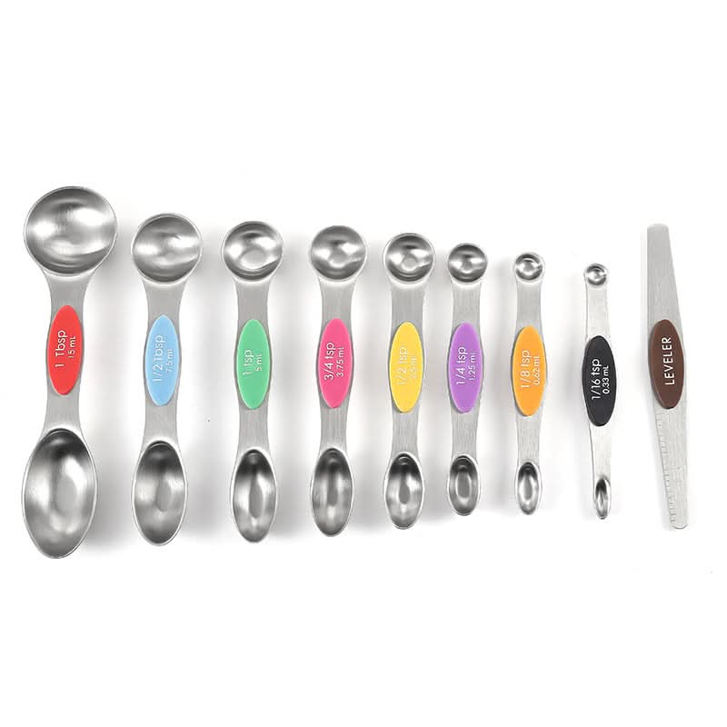 Magnetic Measuring Spoons Set in Stainless Steel