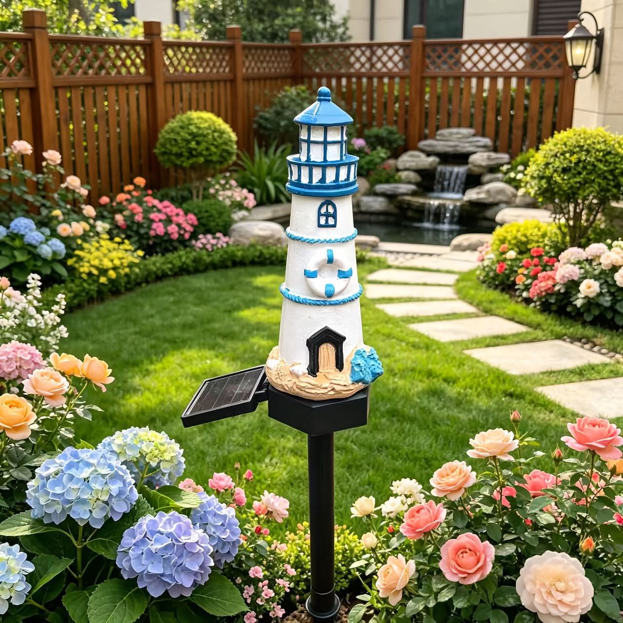 Solar Outdoor Decorative Lighthouse Lamp for Garden