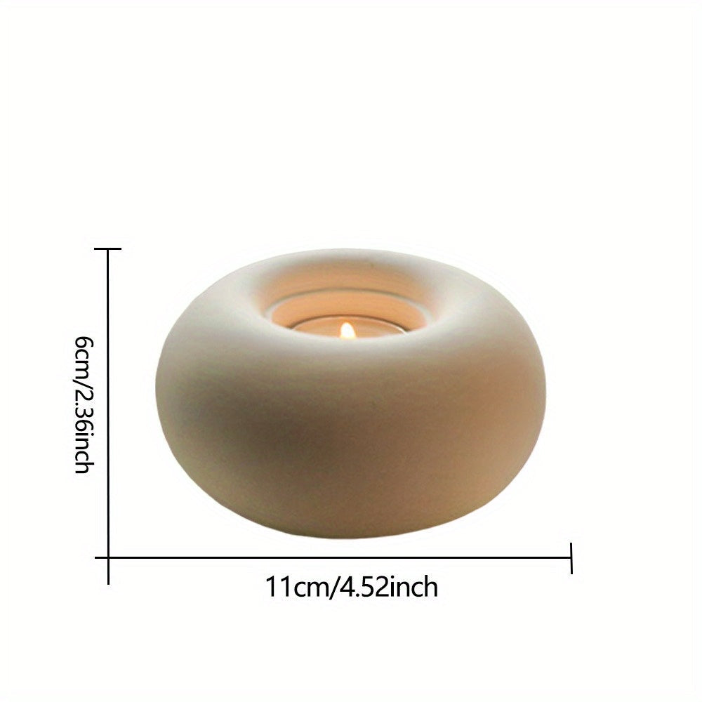 Elegant White Ceramic Candle Holder for Stylish Decor