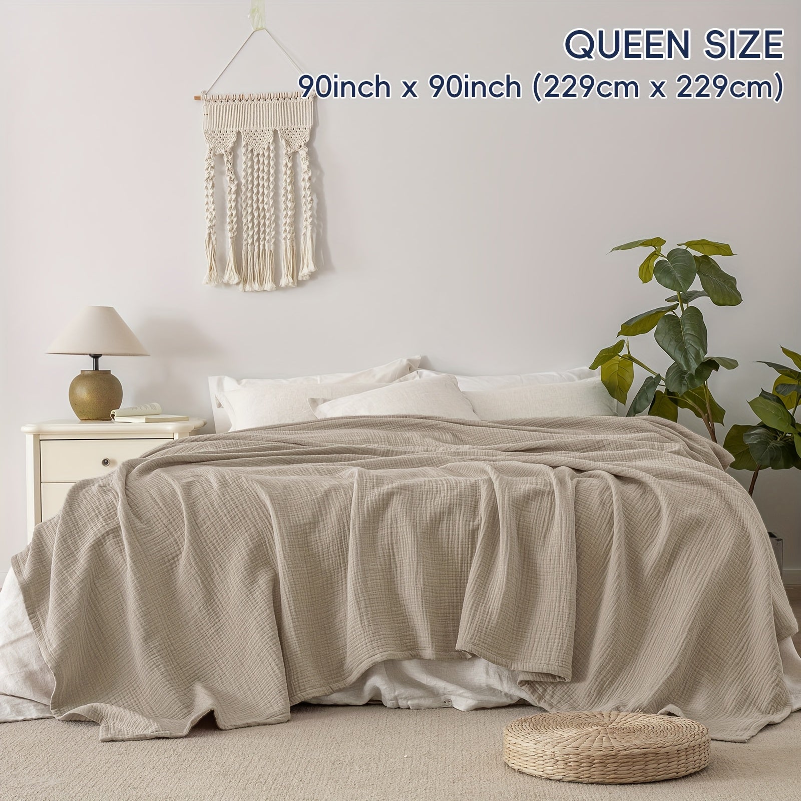 BreezyComfort - Ultra-Light Cotton Blanket for Year-Round Relaxation