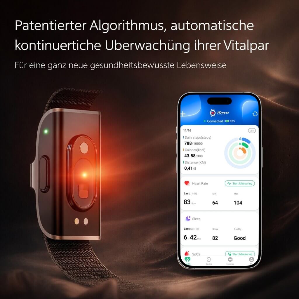 Smart Health Band with Heart Rate, Blood Pressure & Sleep Monitoring