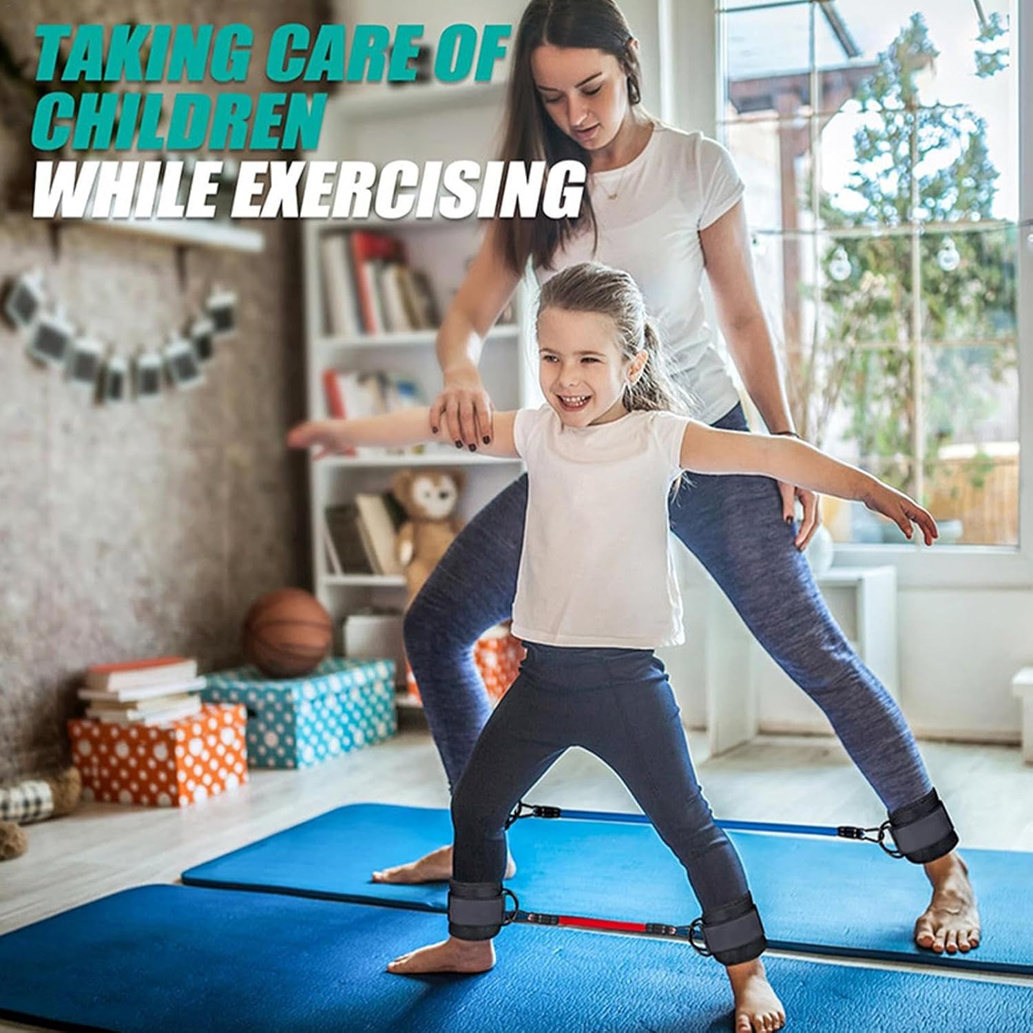 Ankle Strap Resistance Bands for Home Leg Workouts