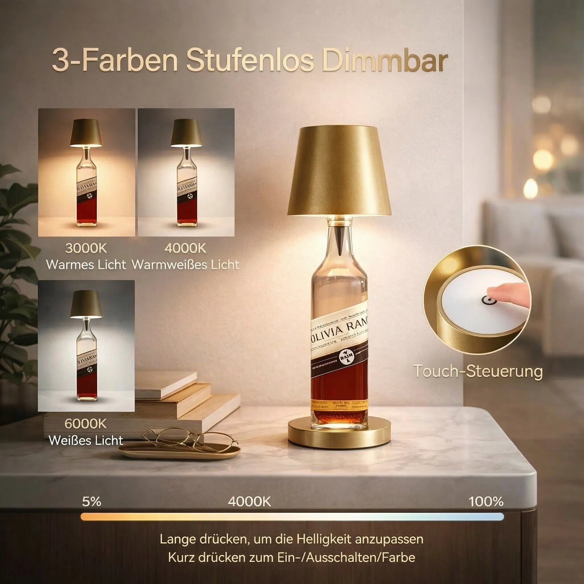 Transform Any Bottle into a Cozy Table Lamp