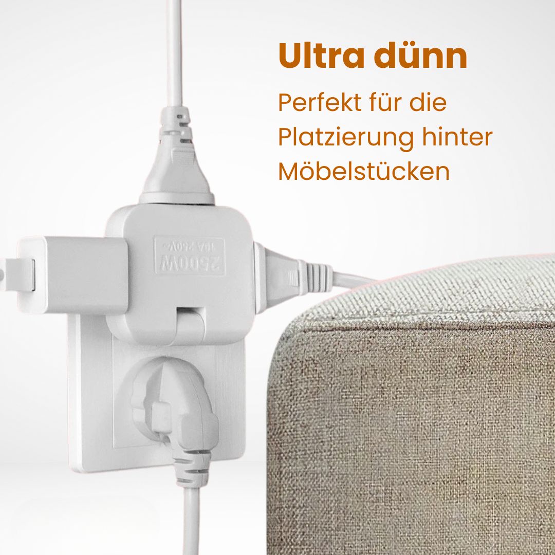 Ultra-Slim 3-Outlet Rotating Power Adapter