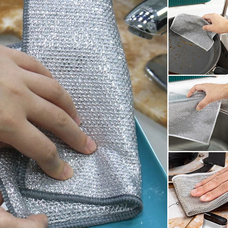 Metal Cleaning Cloths | Kitchen and Cookware Wipes | ShinePro (4 Pack)