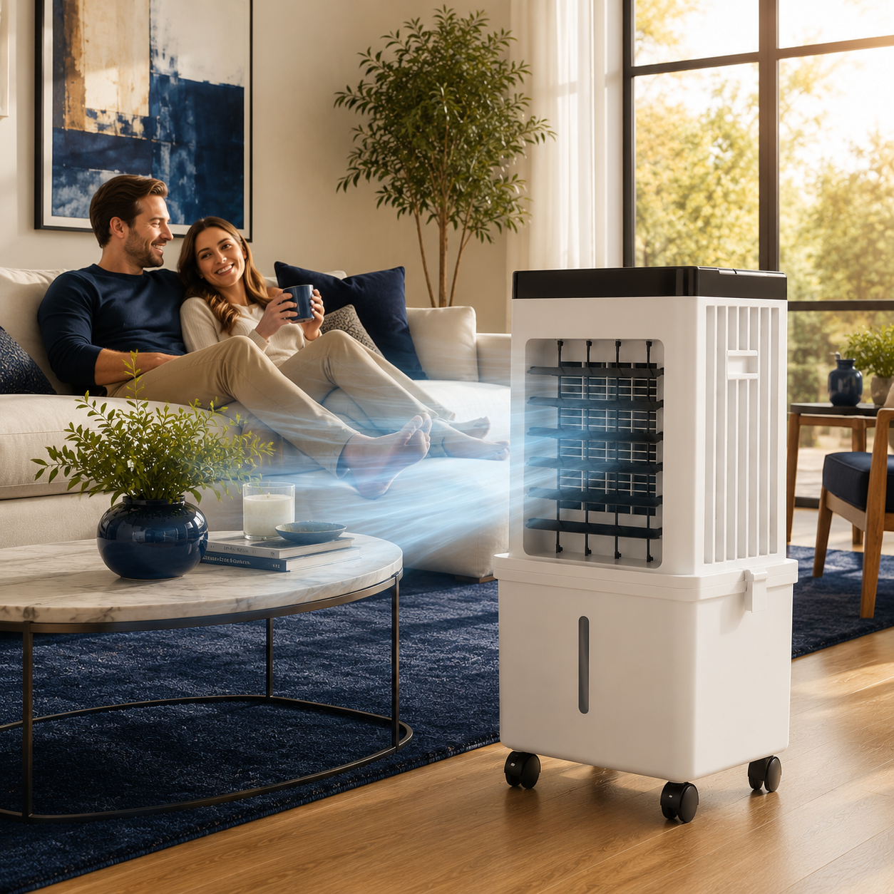 Portable 2-in-1 Air Cooler and Humidifier