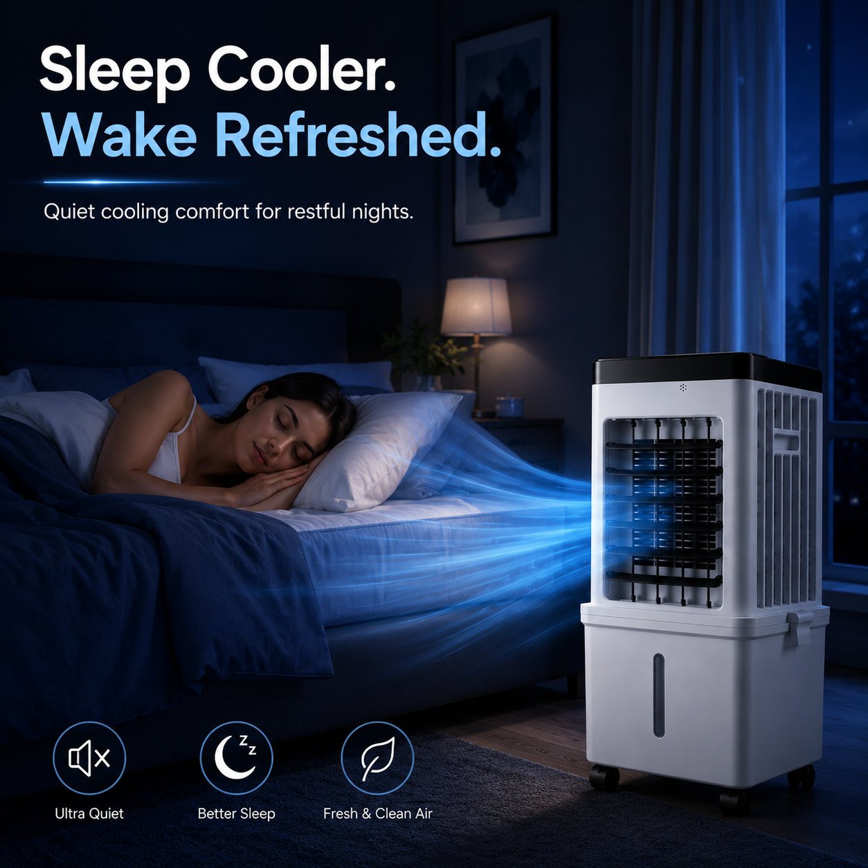 Portable 2-in-1 Air Cooler and Humidifier