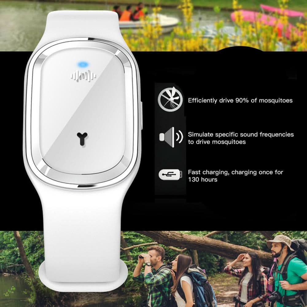 SmartWave Mosquito Defense Bracelet with Rechargeable Battery