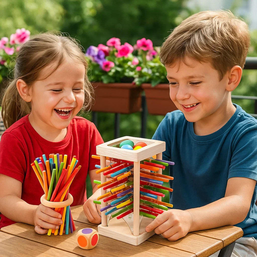 Wooden Stacking Game with 3 Functions – Enhances Skills