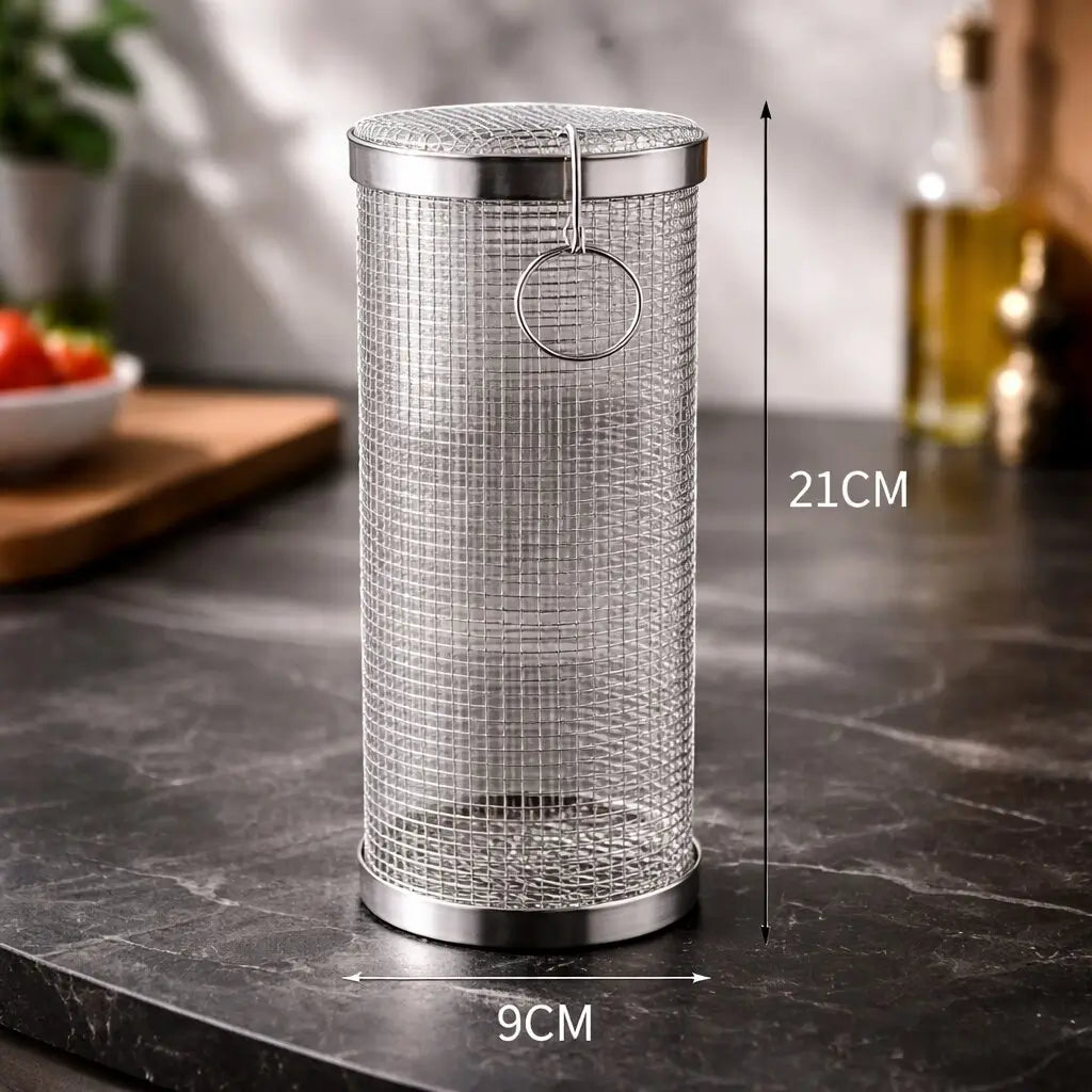 Stainless Steel Rotating Grill Basket for Perfect BBQ