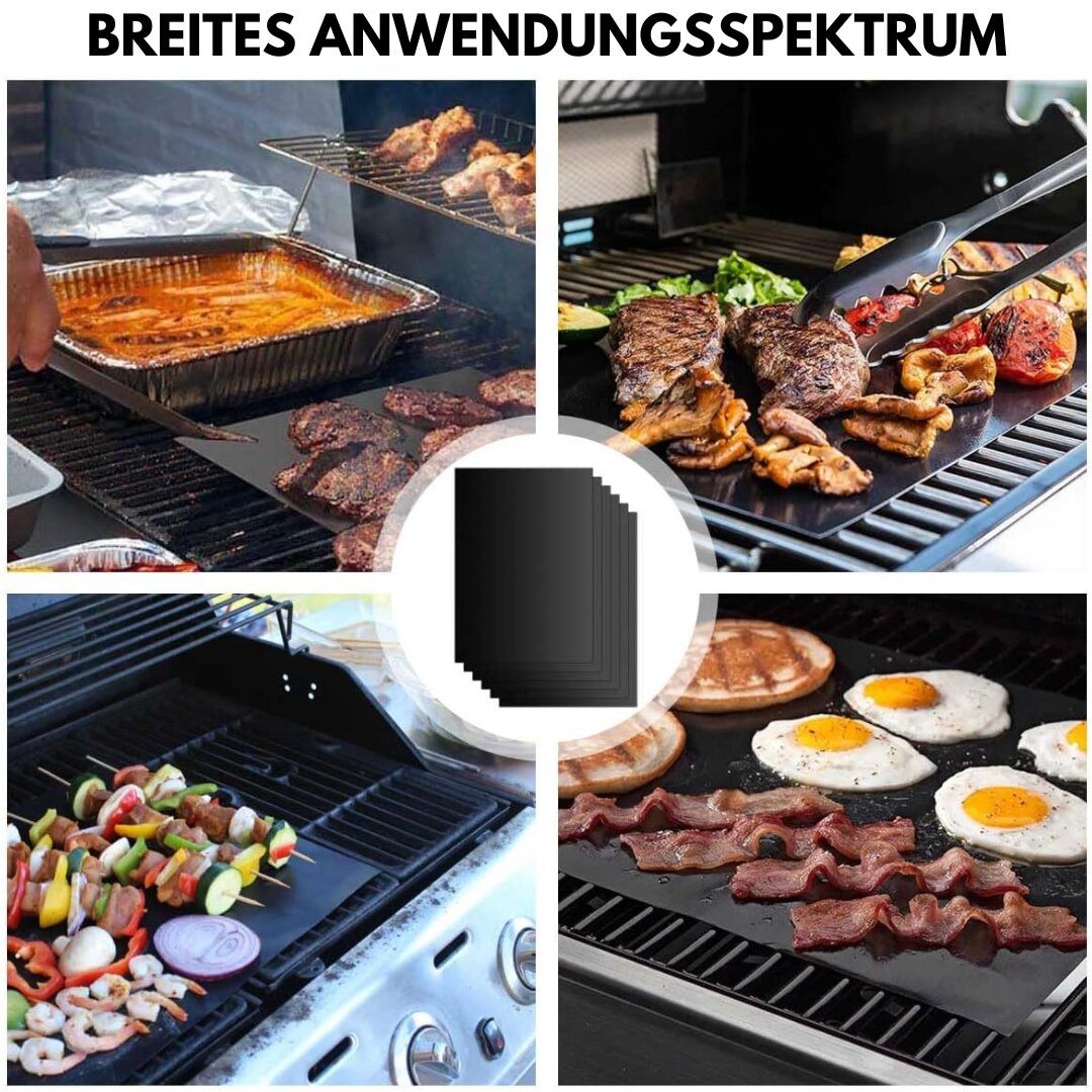 Non-Stick Reusable BBQ Grill Mats - 5 Pack for Easy Cooking