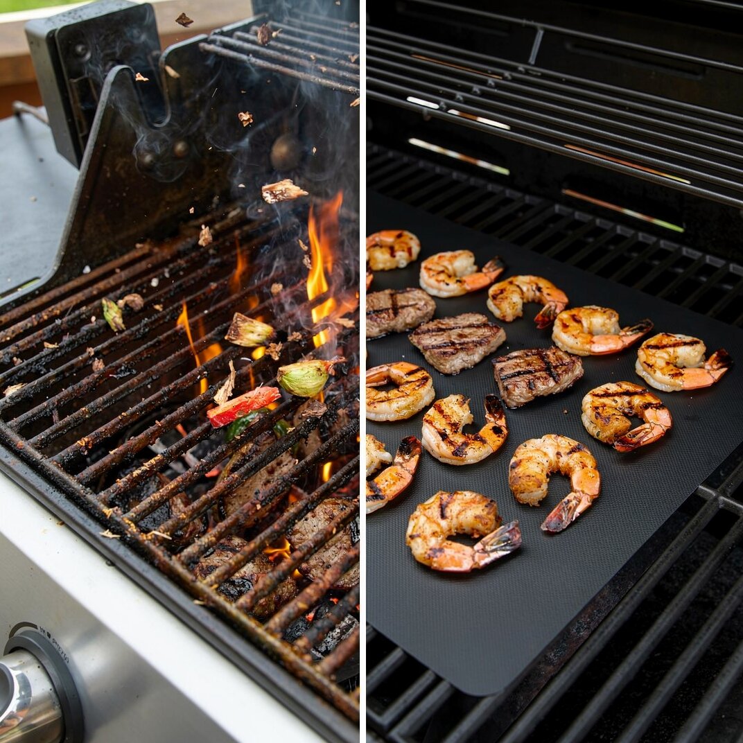 Non-Stick Reusable BBQ Grill Mats - 5 Pack for Easy Cooking