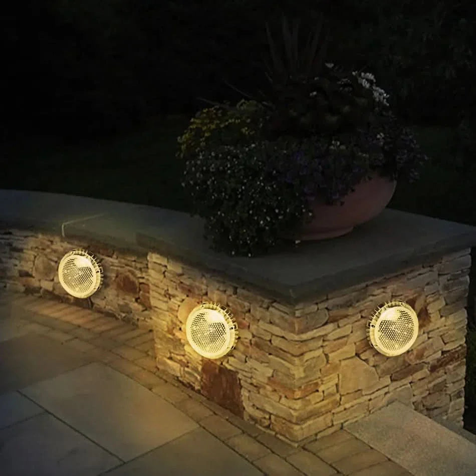 Solar-Powered Waterproof Ground Lights for Outdoor Spaces