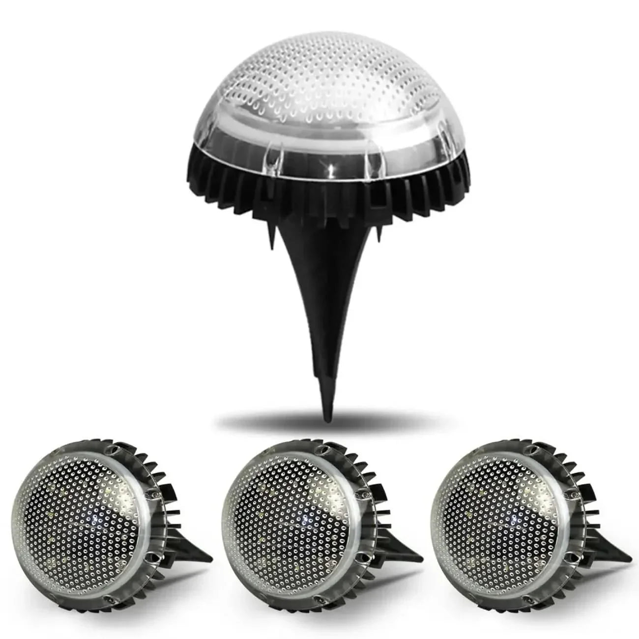 Solar-Powered Waterproof Ground Lights for Outdoor Spaces