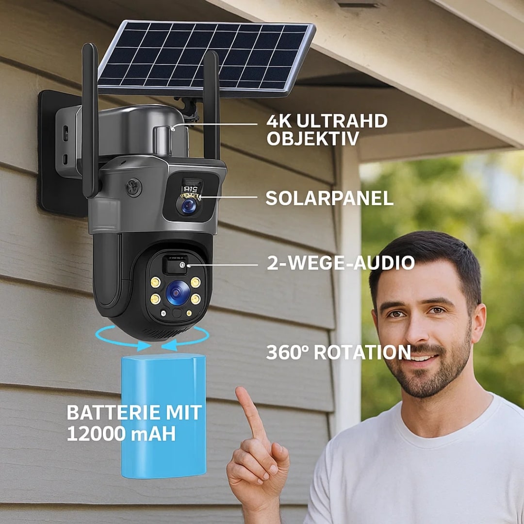Wireless Solar-Powered Surveillance Camera for Outdoors