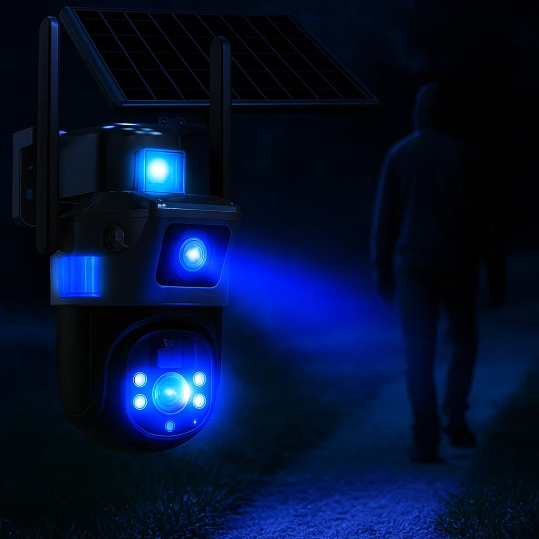 Wireless Solar-Powered Surveillance Camera for Outdoors
