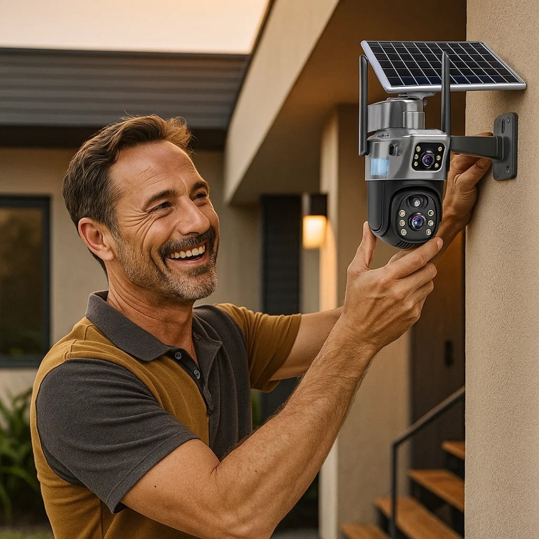 Wireless Solar-Powered Surveillance Camera for Outdoors
