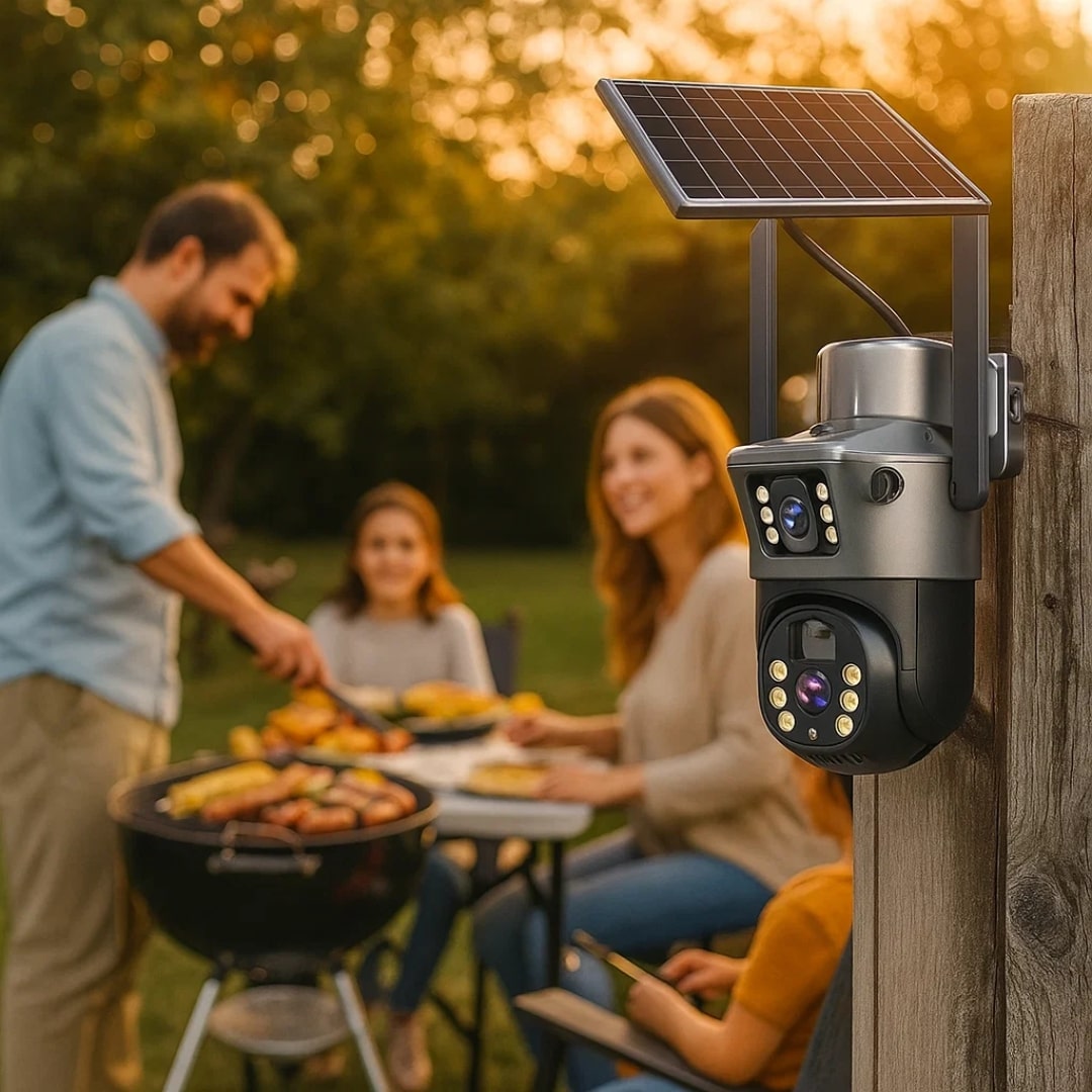 Wireless Solar-Powered Surveillance Camera for Outdoors