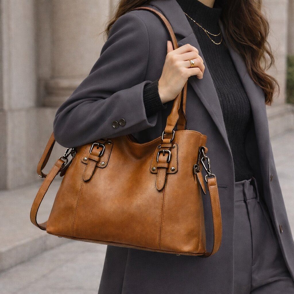 Chic Everyday Shoulder Bag | Stylish Faux Leather Design