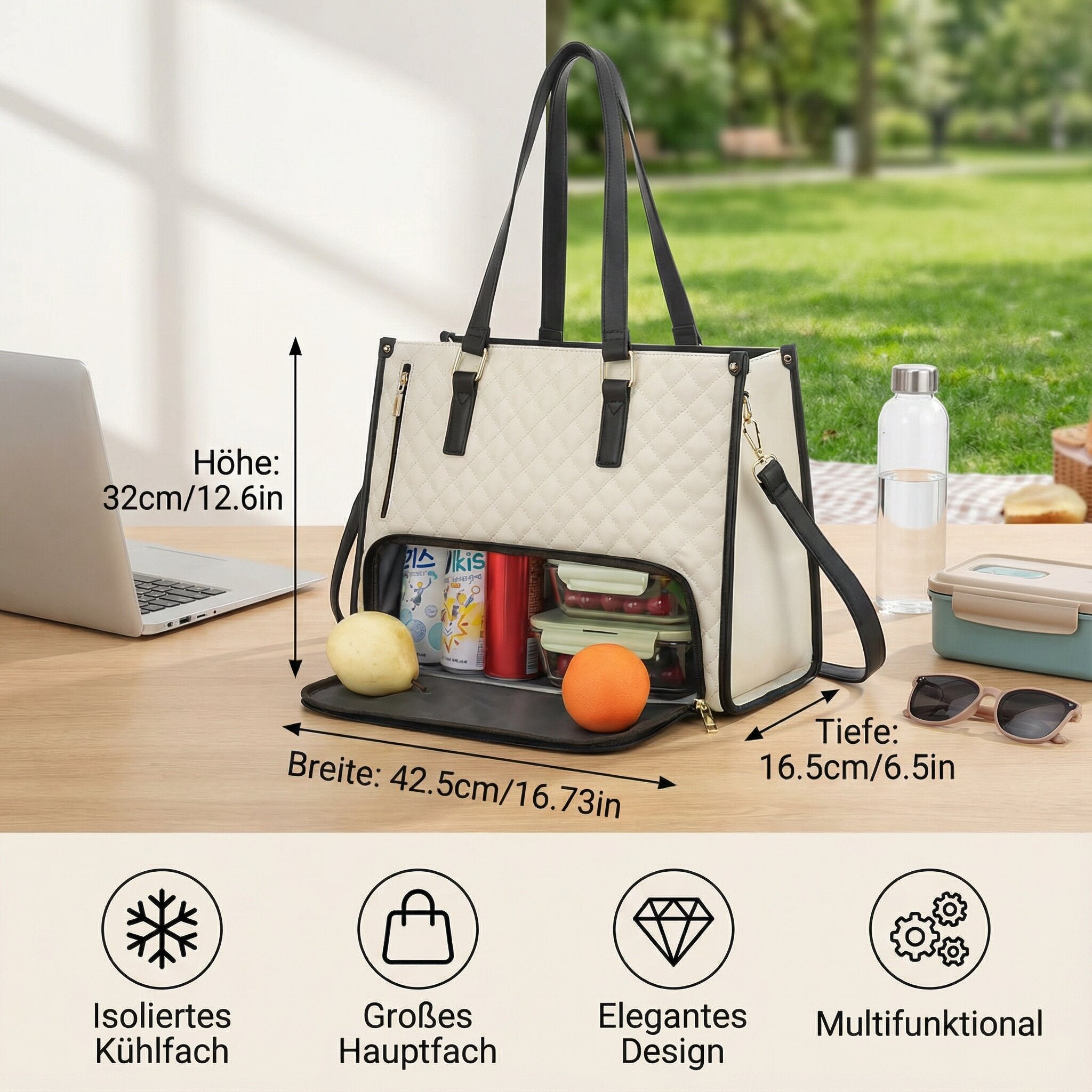 Chic Insulated Tote Bag for Women | Stylish Cooler Bag