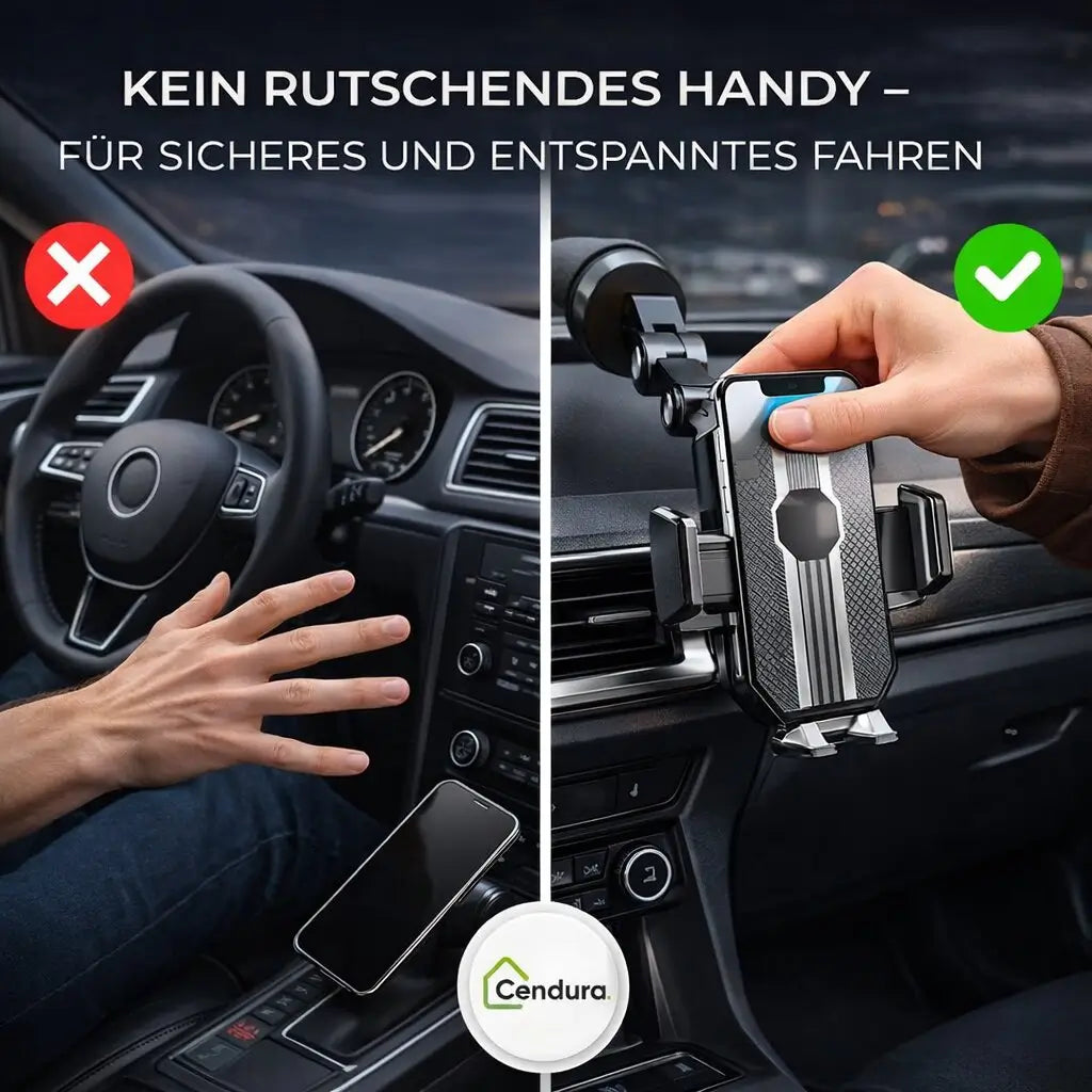 Smart Auto Phone Mount with Suction Cup & 360° Rotation