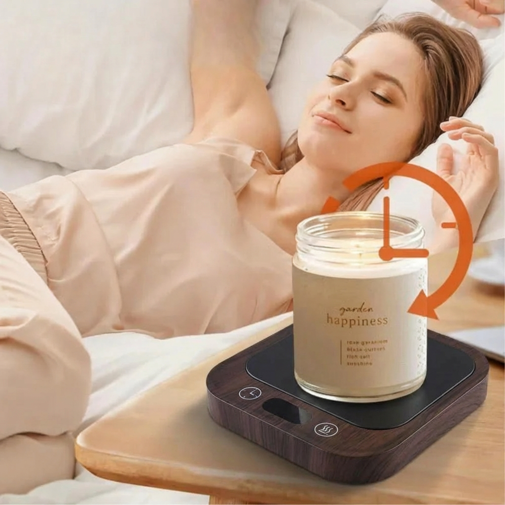 Ceramic Mug Warmer Set with Customizable Heat Control