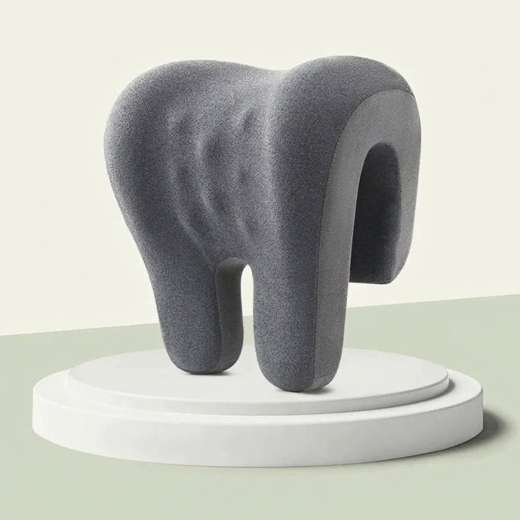 ErgoComfort Memory Foam Neck Support Pillow with Antibacterial Cover