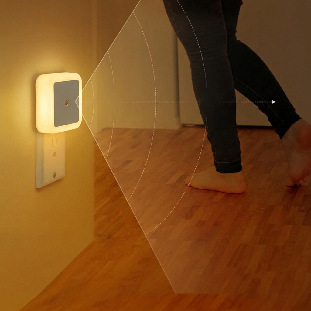 Smart Motion-Activated LED Night Light with Adjustable Brightness