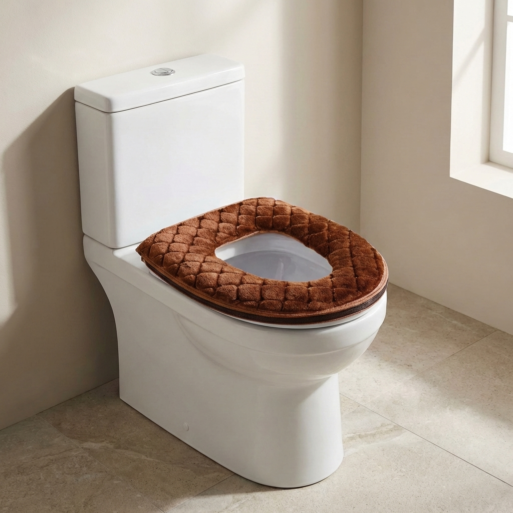 Luxurious Plush Toilet Seat Cover - Washable & Universal Fit