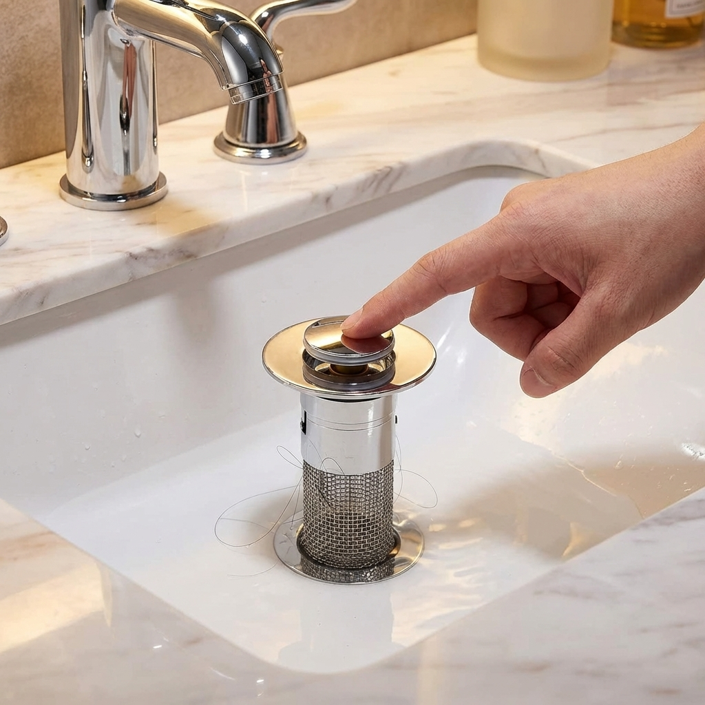 Universal Sink Stopper with Mesh Filter and Silicone Seal