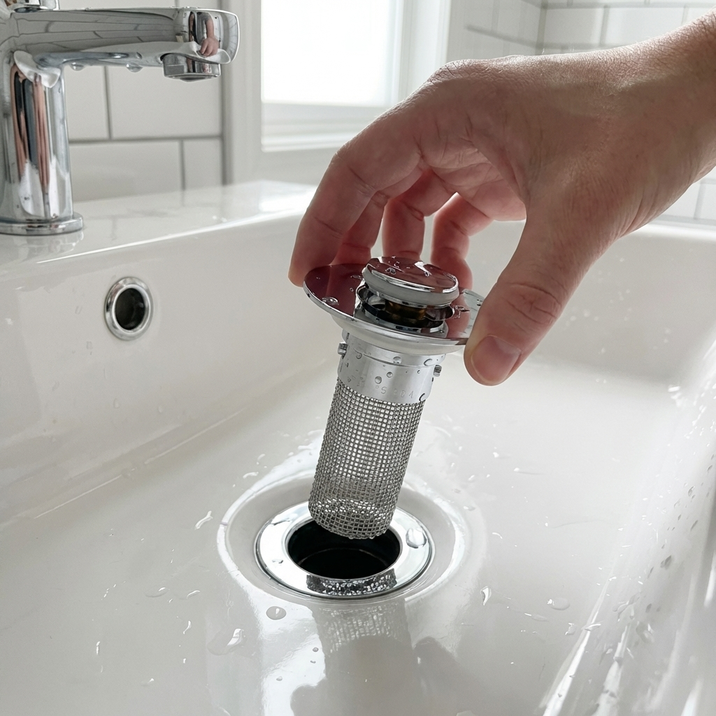 Universal Sink Stopper with Mesh Filter and Silicone Seal