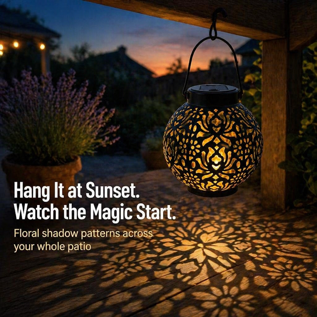 LumiFleur™ Solar Lantern — Project Enchanting Floral Shadows Throughout Your Backyard