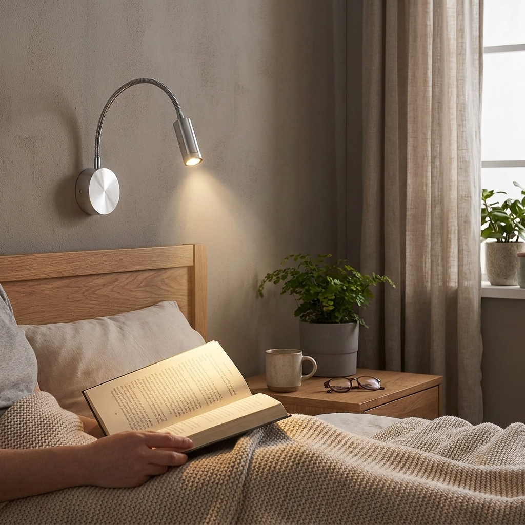 Adjustable LED Wall Lamp for Reading, 3W, Aluminum Design