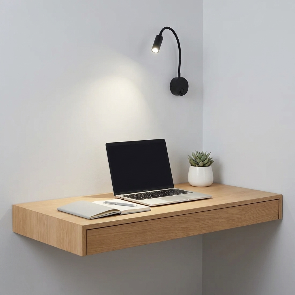 Adjustable LED Wall Lamp for Reading, 3W, Aluminum Design