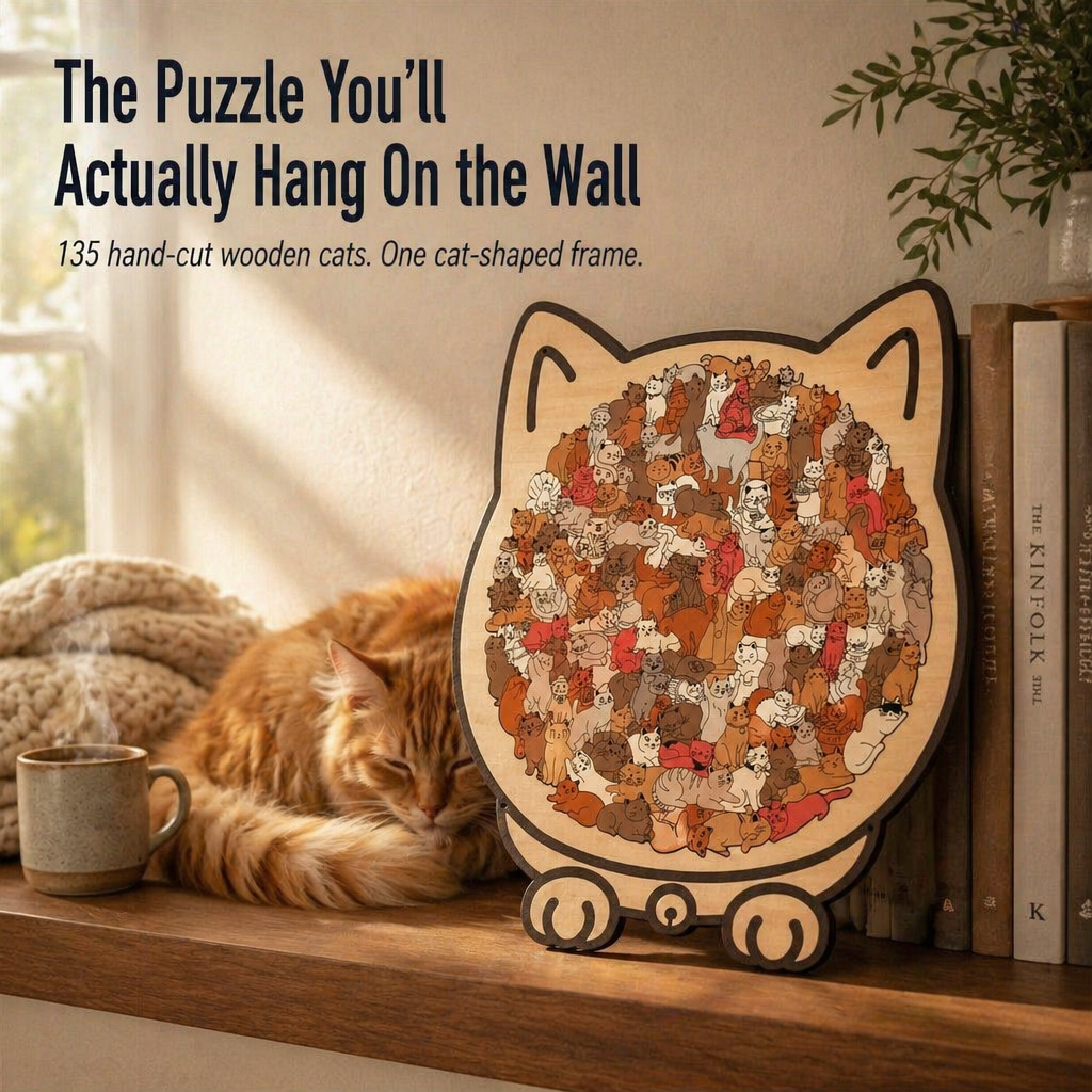 AristoCat™ — Assemble a Cat-Shaped Puzzle Ready to Hang on Your Wall