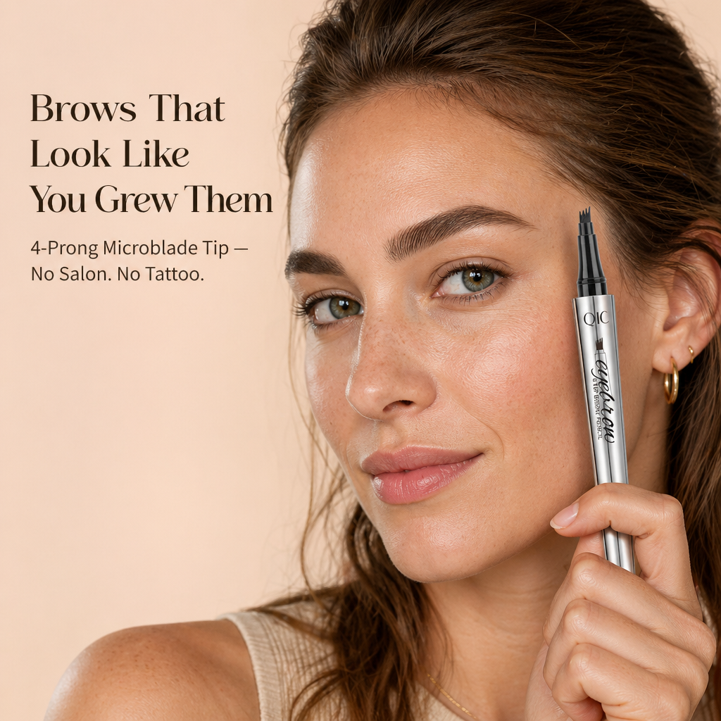 BrowLuxe™ — Draw Hair-Like Brows in 60 Seconds Using 4-Prong Microblade Tip