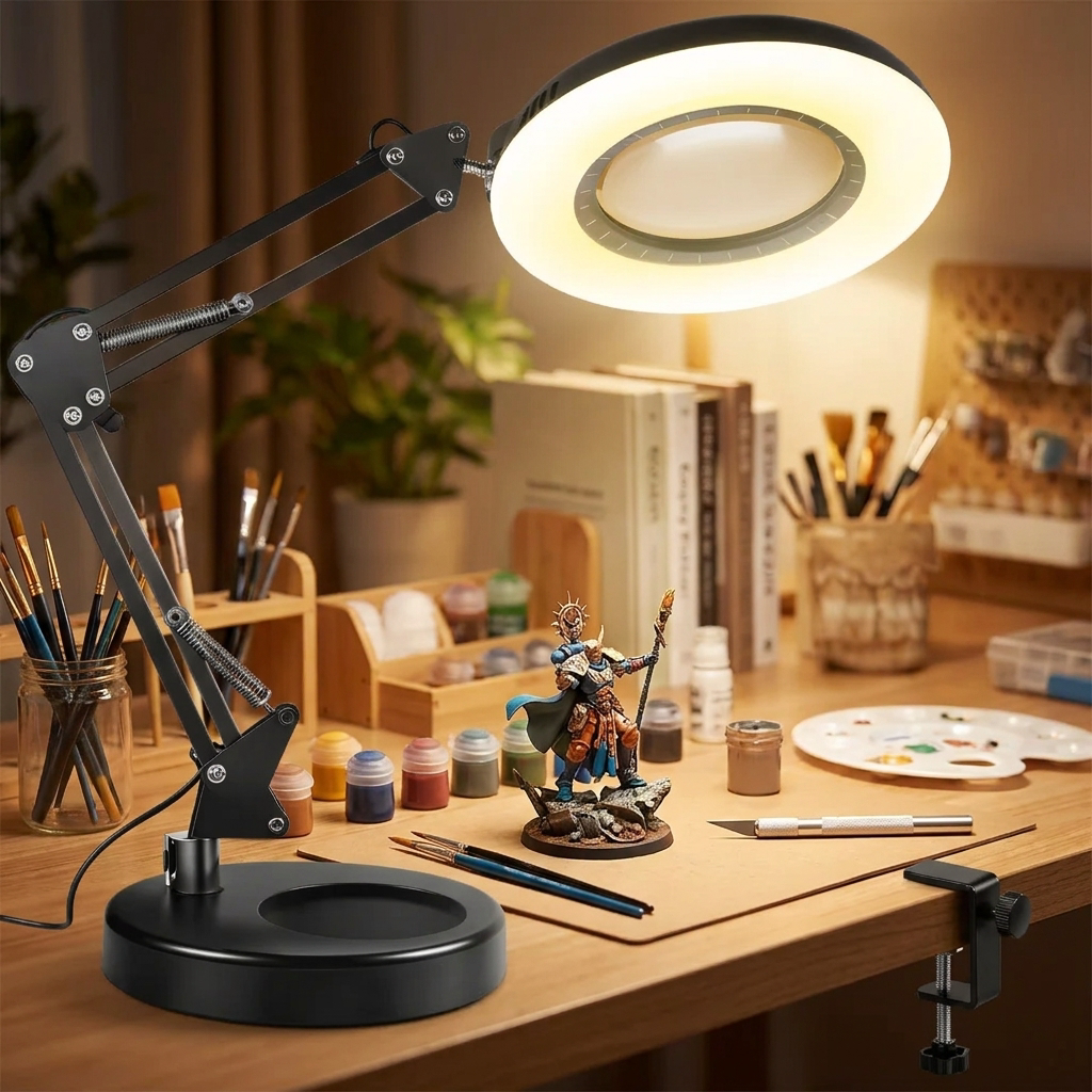 Illuminated 12X Magnifier with Adjustable LED Lighting