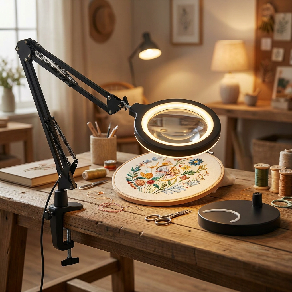 Illuminated 12X Magnifier with Adjustable LED Lighting