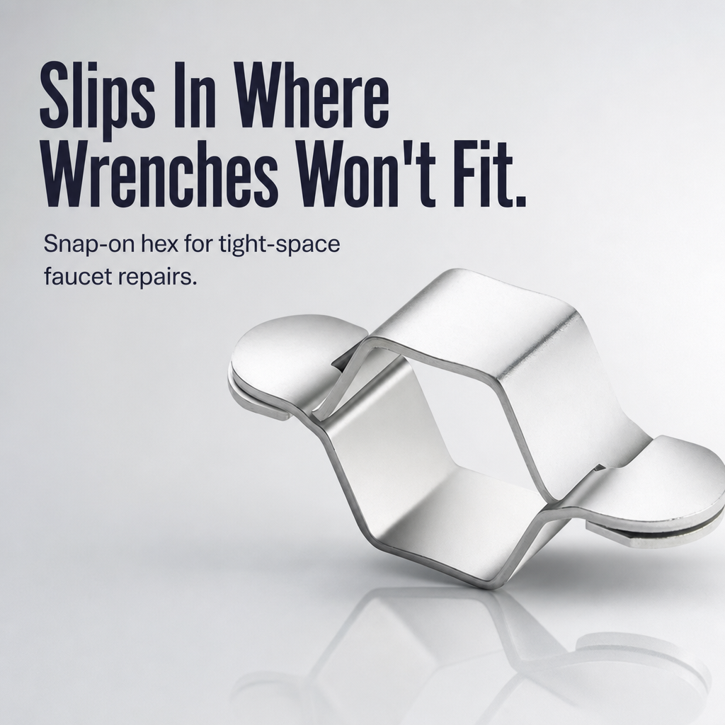 PowerGrip™ — Spin Around Supply Lines, Twist Off Stuck Faucet Nuts Quick