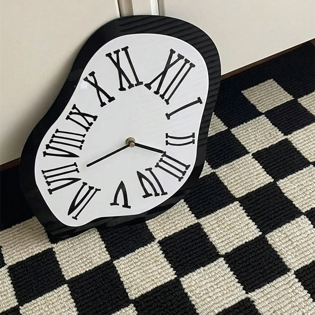Stylish Silent Wall Clock with Unique Acrylic Design