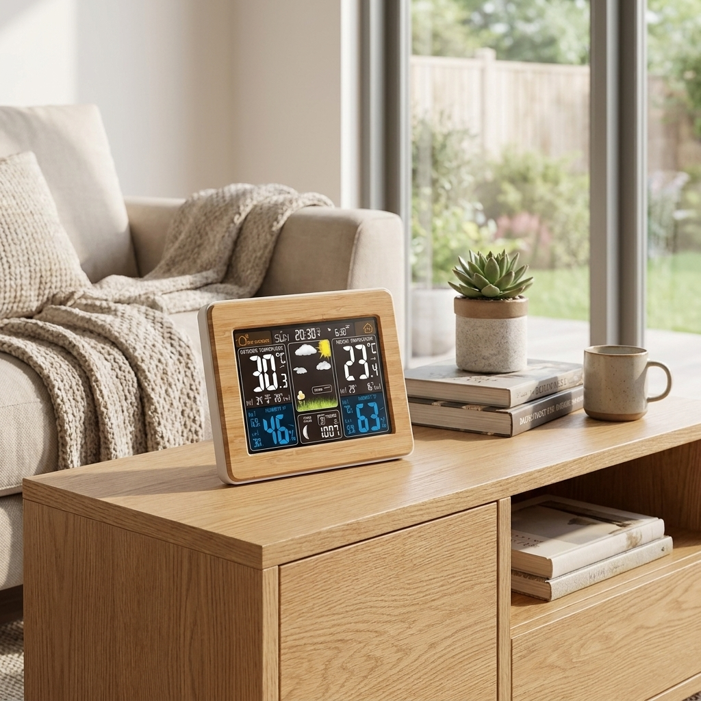 Smart Climate Monitor with Vibrant LCD Screen and Sensor