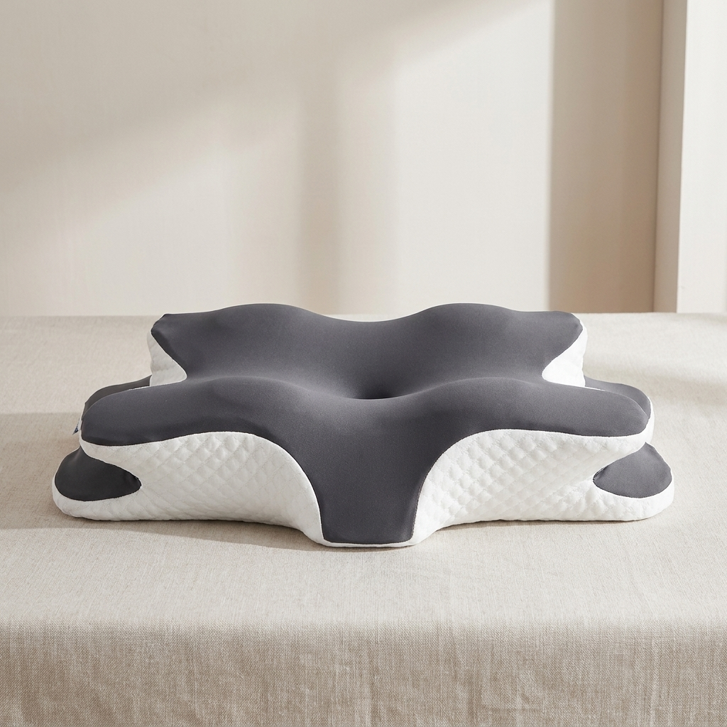 Adjustable Contoured Memory Foam Pillow with Washable Cover