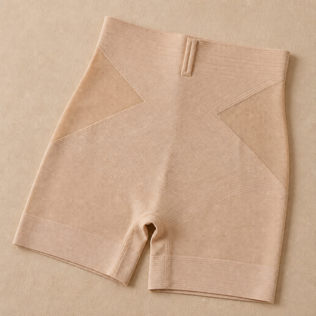 LumaSilk™ – Seamless High-Waist Shaping Shorts with Anti-Roll Waistband