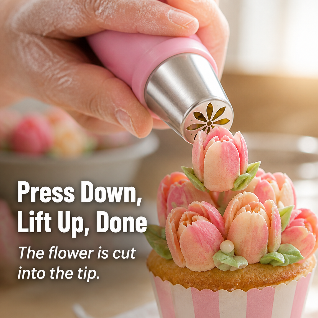 VividPetal™ — Pipe Bakery-Worthy Buttercream Flowers in One Simple Squeeze